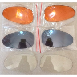 Lentes para máscara Obsidian - 3 pares (sol,transparente,amarillo)