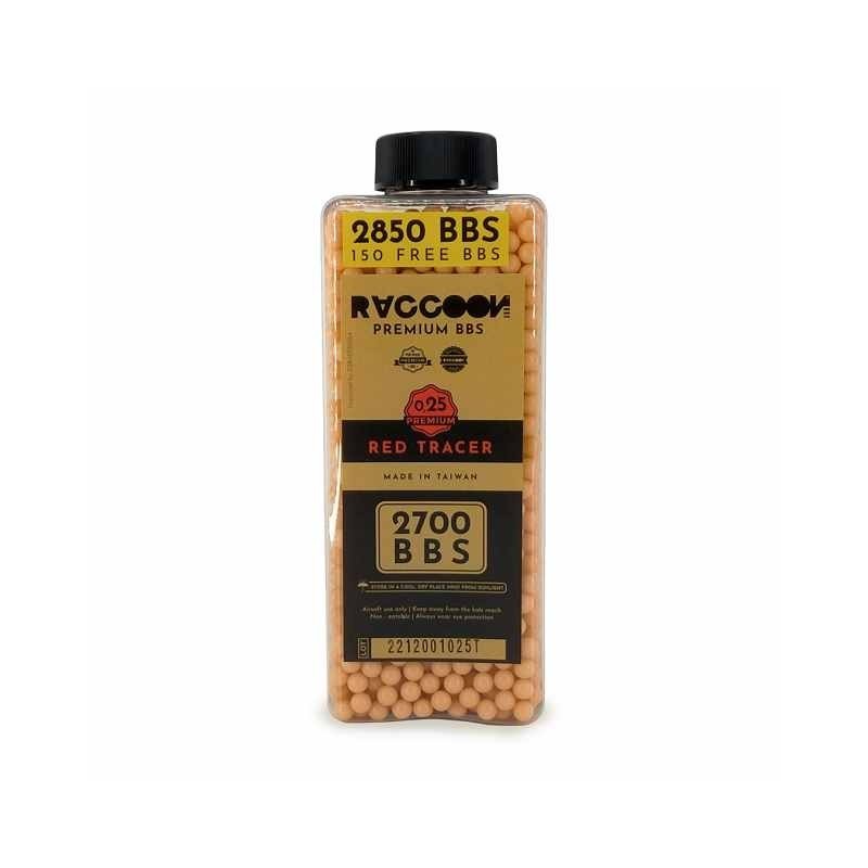Raccoon PREMIUM BBS - 0.25g RED TRACER - 2850 BBS